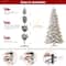 10ft. Pre-Lit Flocked Fir Artificial Christmas Tree, Warm White Lights